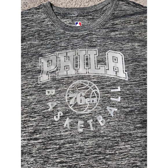 Youth NBA Philadelphia 76ers Tshirt Gray Reflective youth size Large - Picture 4 of 5